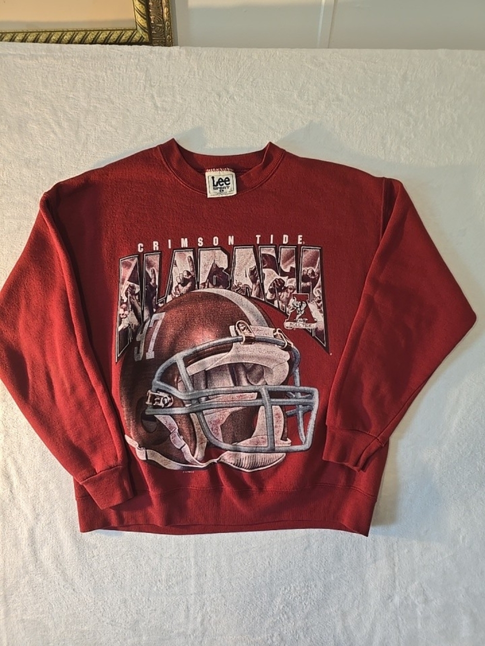Vintage 1990's Lee  Nutmeg Mills Alabama Crimson Tide Football Sweatshirt Size L